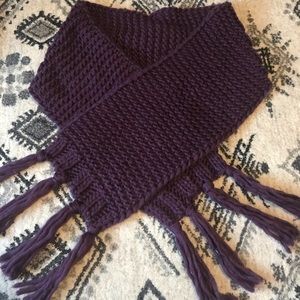 Handmade Knit Purple Scarf